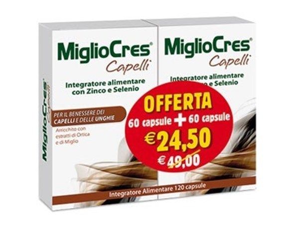 Image of F&F MiglioCres Linea Capelli Integratore Alimentare 60+60 Capsule Promo 924221548